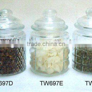 TW697G Glass Spice Jar With Glass Lid