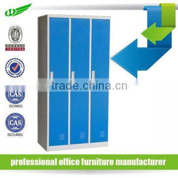 Change room 3 door swimming pool lockers/hot sale cheap 3 door gym locker