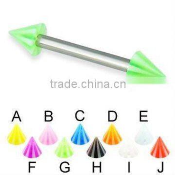 Acrylic beach cone tongue ring