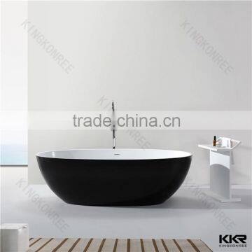 Australia Hot Acrylic Solid Surface Small Black Bathtub photo-3