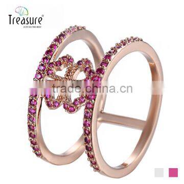 latest wedding ring designs Punk style jewellry 925 silver ring zircon ring gemstone jewelry