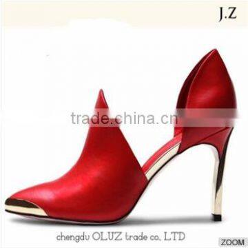 OP23 steel toe inserts for world best wholesaler red matt leather shoes for women