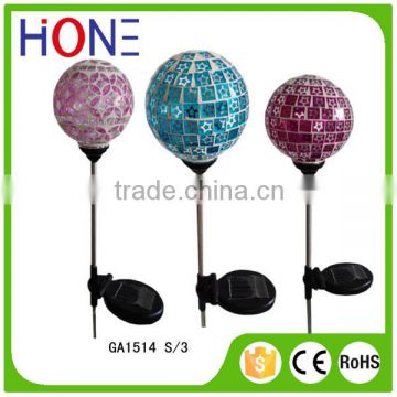 Mosaic Ball Garden Decor Solar Stake Lights