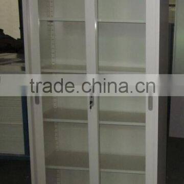 Steel furniture metal sliding glass door cabinet for office use