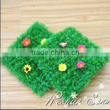 Factory price artificial grass flowers mat with high quality