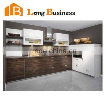 LB-JX1096 China factory supply modern modular wood veneer kitchen cabinet