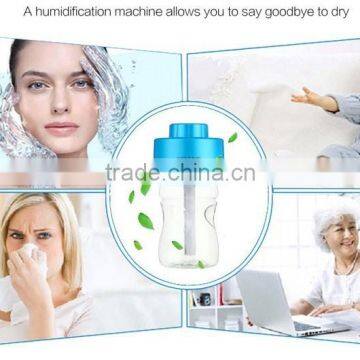 Portable Mini Air Diffuser USB Bottle Cap Humidifier With LED Night Light photo-4