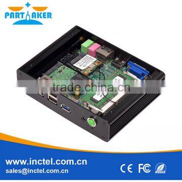 Wholesale High Quality Support 1*Mini PCIE Msata SSD Fanless Desktop Mini Silent Pc