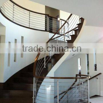 Stair railing modern solid rod stainless steel railing