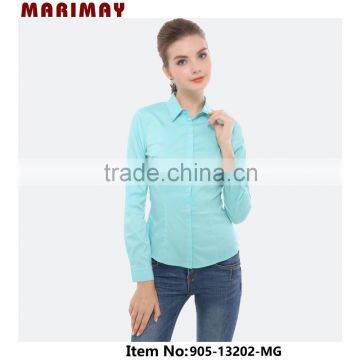 Stylish Ladies Office Shirts Women Shirt Dress Shirts with hot fix rhinestone for woman wear