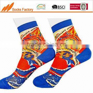 Women's 200N fashion fancy jacquard nylon socks