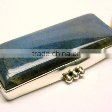Labradorite Rectangle Cabochon Natural Gemstone Pendant, 925 Solid Sterling Silver Pendants, Designer Bezel Pendant photo-3