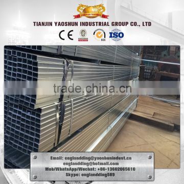 3.75mm/4mm galvanized square meter price/ pre galvanized square tube