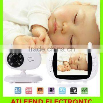 2 Way Talk 3.5" Color Video Baby Monitor Wireless Safety Camera Temperature Monitor Baby Monitor Night Vision