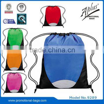 custom cheap bulk printing printed drawstring sports bag bags