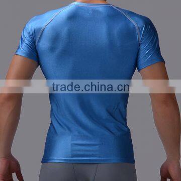 100% Breathable Blue Blank Men's Sport T-shirt Fashion Men's Sports Wear photo-3