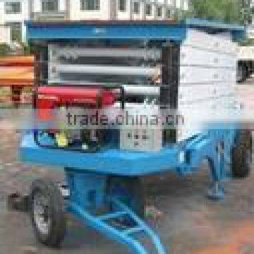 Small mobile hand push hydraulic scissor lifts platform equipment