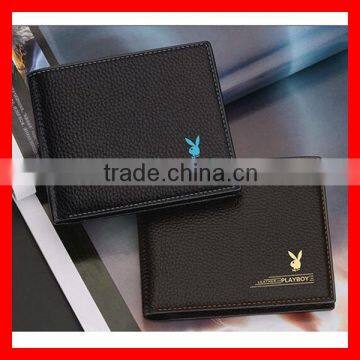 Short Money Clip Top Grade Business Nubuck Wallet for Men in Stock photo-5