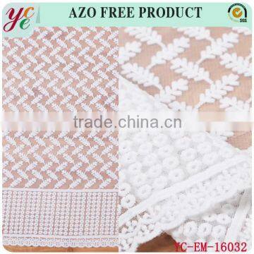 White Elegant Decorative Pattern Net Embroidery Fabric Design for Women photo-5