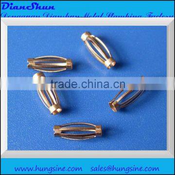 Small square to round stamping parts Used for electronic components,Made of Brass,Customized designs welcome