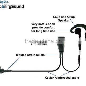 PMR DMR Two way radio walkie talkie ear hook PTT PTT ear microphone earphone earpiece for Sepura STP9000 STP8000