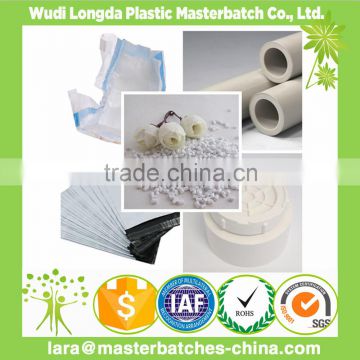 white masterbatch based on calcium carbonate(80%)40%-80%plastic white masterbatch