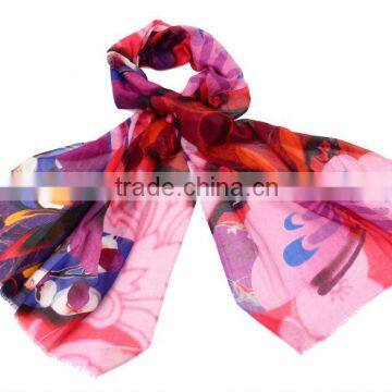 Digital prints silk cotton scarves