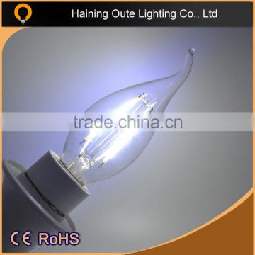 2015 hot sale c35 led filament bulb,2W 4W 6W high quality led filament lamp,E27 E14 B22 led filament bulb light