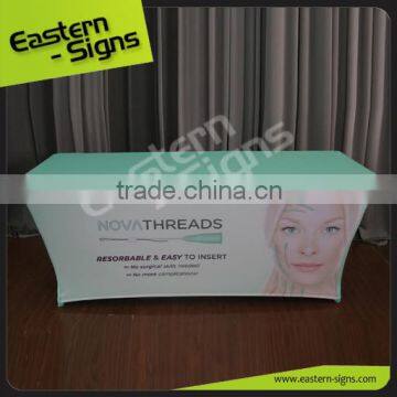 Custom Company Logo Printed Folding Polyester 6P Pvc Table Cloth