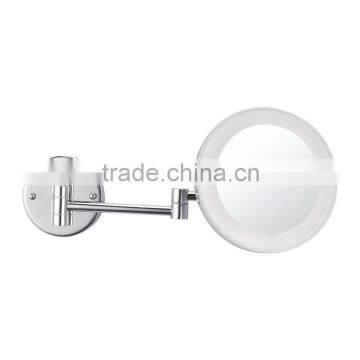 ROUND Double sided LED cosmetic mirror wall mounted for bathroom