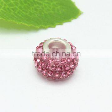 Europe market sellig crazy big hole shamballa rhinestone beads for jewelry making