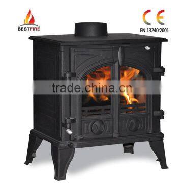 Indoor wood burning Cast iron wood stove with boiler option