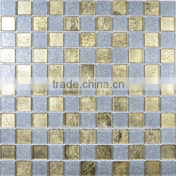 Plating Glass Mosaic Tiles mix Stone and Anaglyph Tiles Antique