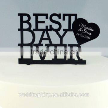 Factory Sale Custom Design number rhinestone cake topper wholesale