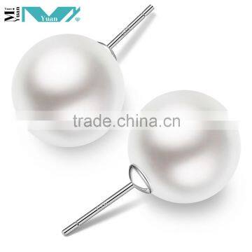 925 Sterling Silver Freshwater Cultured Button Pearl Stud Earring All Sizes photo-3