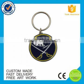 Cheap round metal custom keychain from chinese vendor