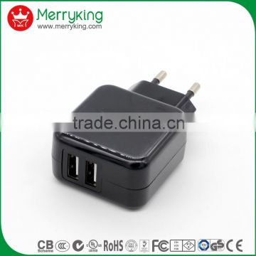 Erp2 CE GS BS Rohs usb 5vdc 1.0a wall charger oem design with dc cable