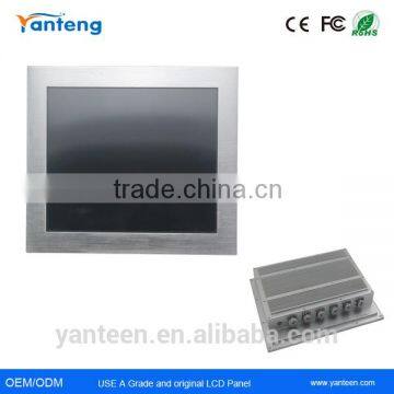 Full IP65 water-proof 15inch industrial Fanless PC with 5 wire resistive touchscreen