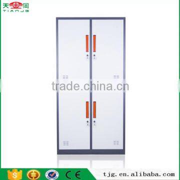 Taiwan 2 Tier 4 Door Lockers Steel Metal Cabinet Supplier TJG-MC8537