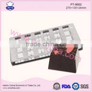 12g 24pcs square shape magnetic polycarbonate plastic chocolate mould