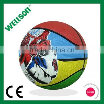 Rubber vulcanzied official size natural rubber basketball