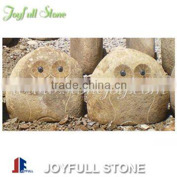 River Stone Owls, boulder stone owls