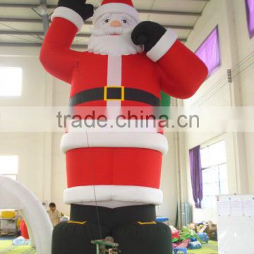 Factory price commercial customized design giant inflatable Santa Claus decoration