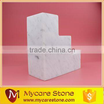 Home decoration carrara white marble stone bookend