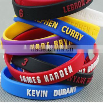 N and BA Basketball Fashion Men Silicone n and ba bracelet wristband