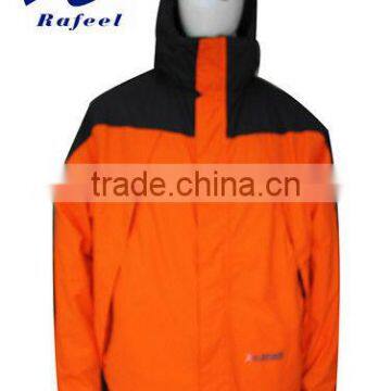 mens outdoor wear orange ski jacket