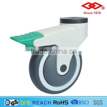 China high quality special custom pu caster wheel with brake