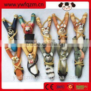 Hand carved art minds animal wooden slingshot,professional hunting slingshot,outdoor rubber slingshot