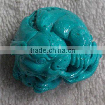 good turquoise carving pendant for fine jewelry