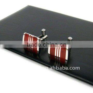 High Quality Stainless Steel Red Cufflink(SSCF-001)